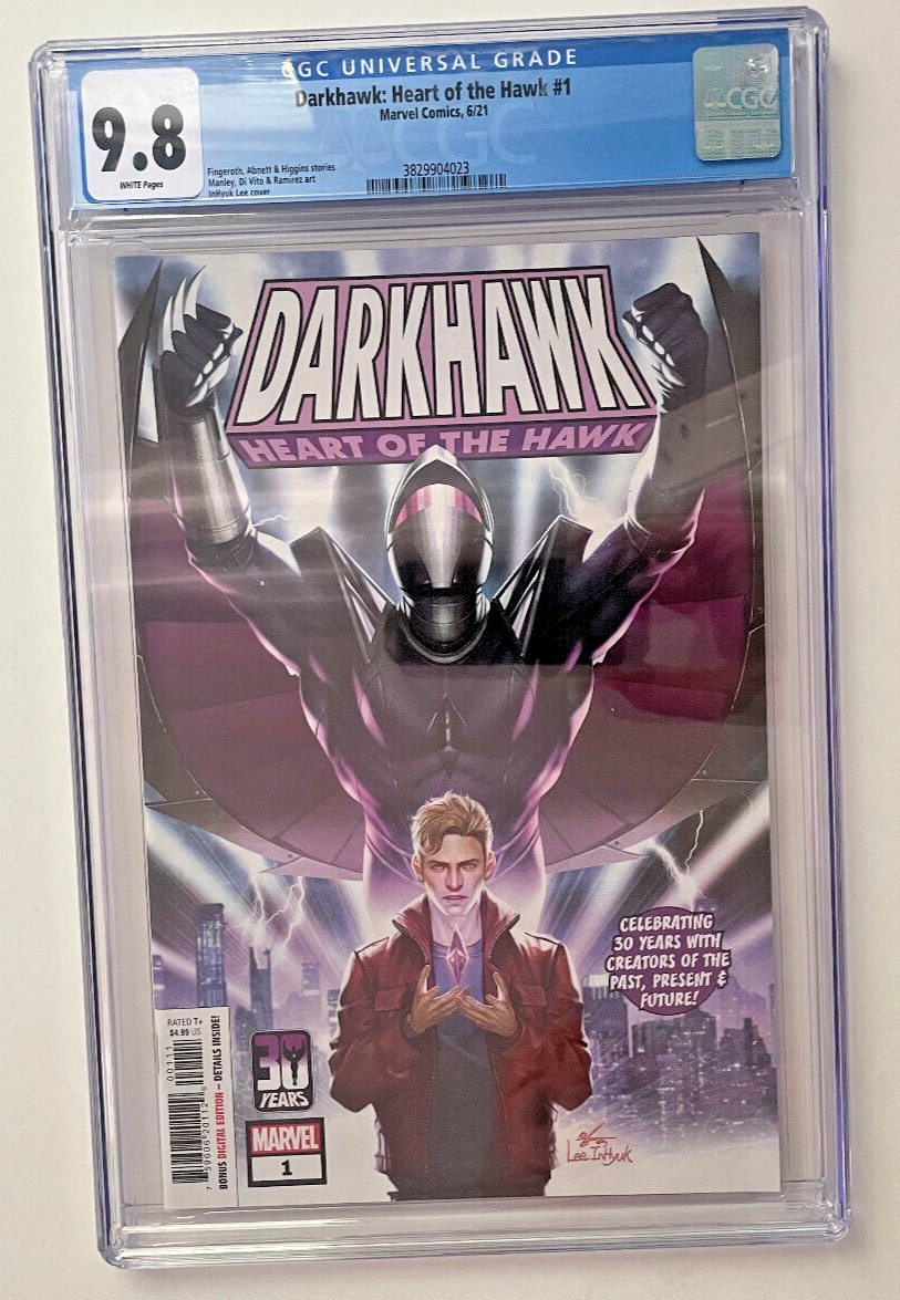 Darkhawk Heart of the Hawk #1 CGC 9.8 Marvel Comic Book 2021 Inhyuk Lee 30th