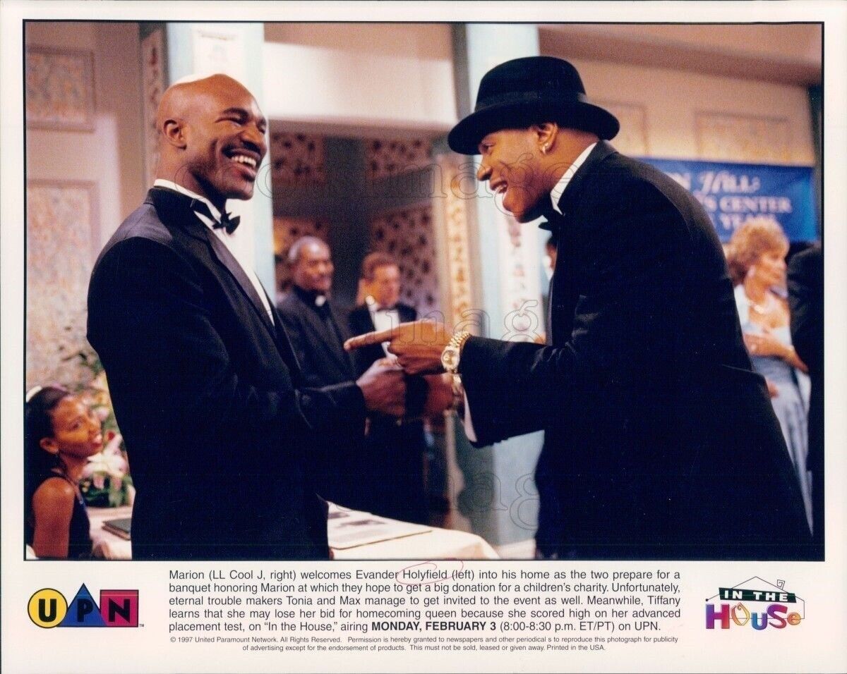 1997 Rapper LL Cool J With Boxer Evander Holyfield In The House TV Press Photo