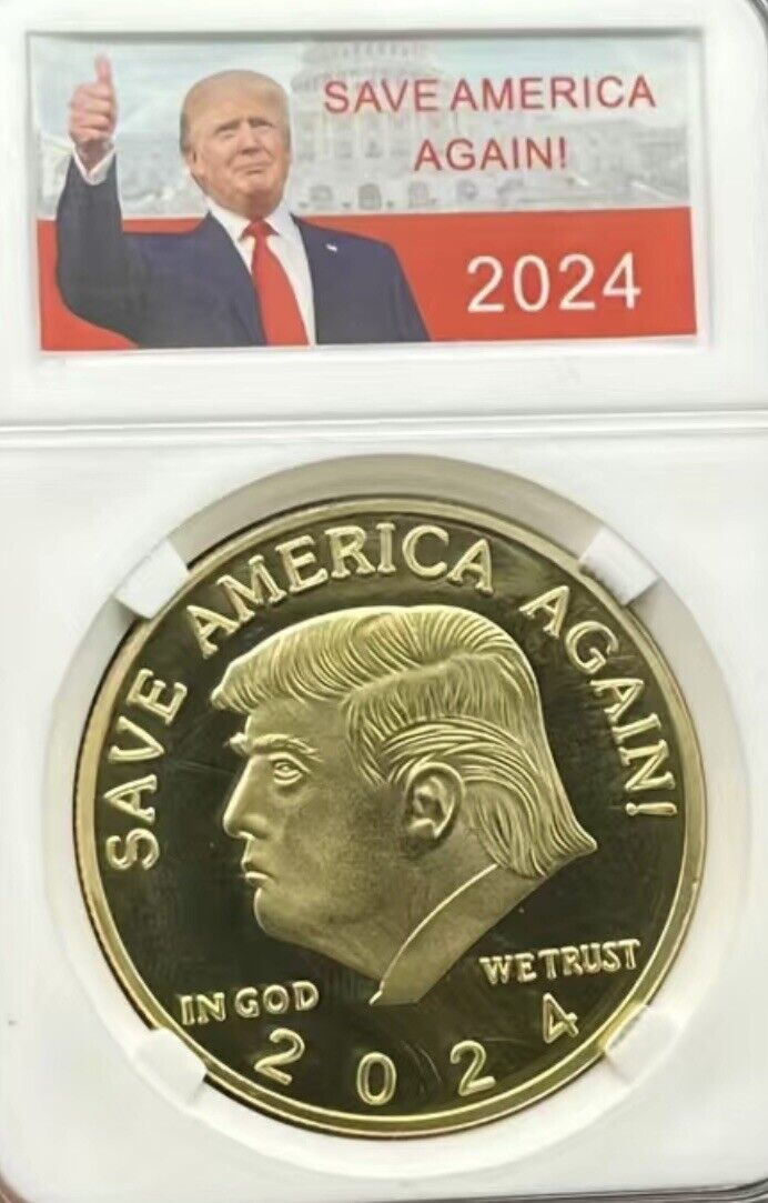 President DONALD TRUMP 2024 Gold Plated COIN \