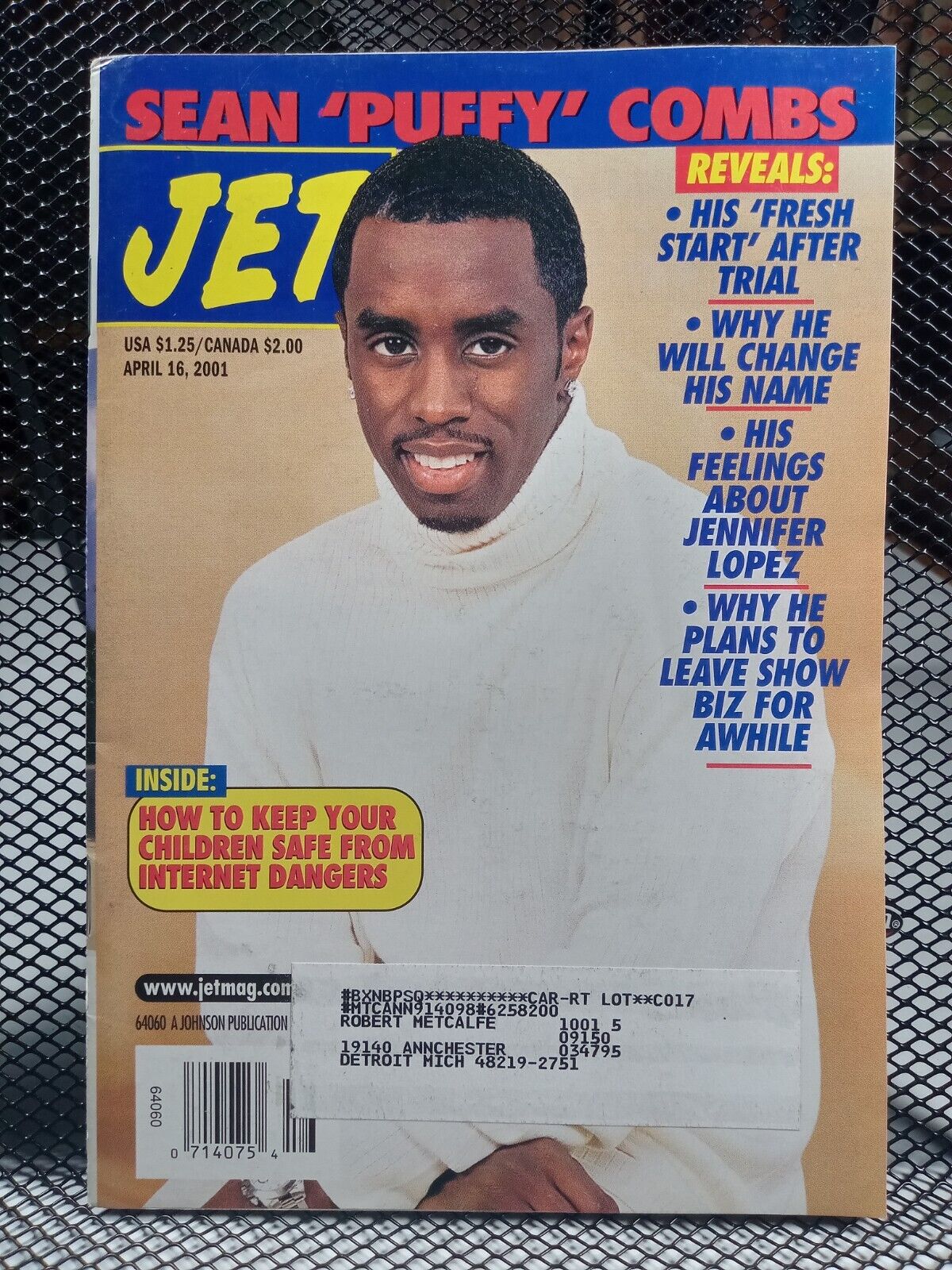 Rapper Puffy Combs Trial Racial Black Americana JET Magazine April 16, 2001