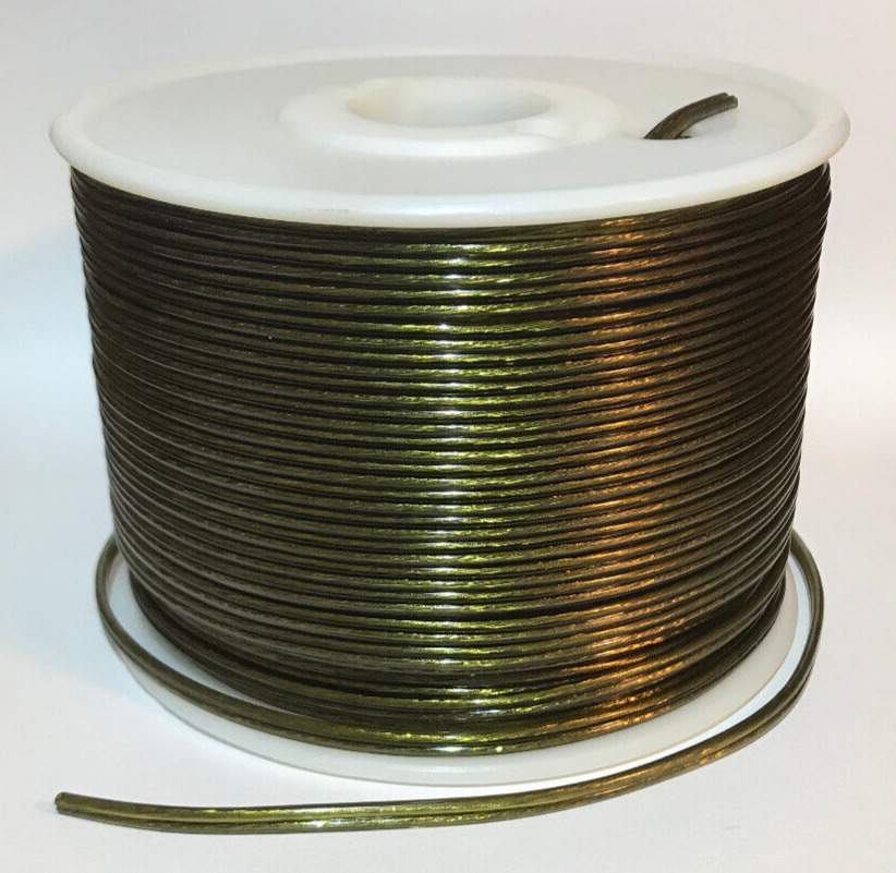 25 ft. Antique Brass 22/2 Thin, Special Purpose 2 Wire Plastic Covered Lamp Cord