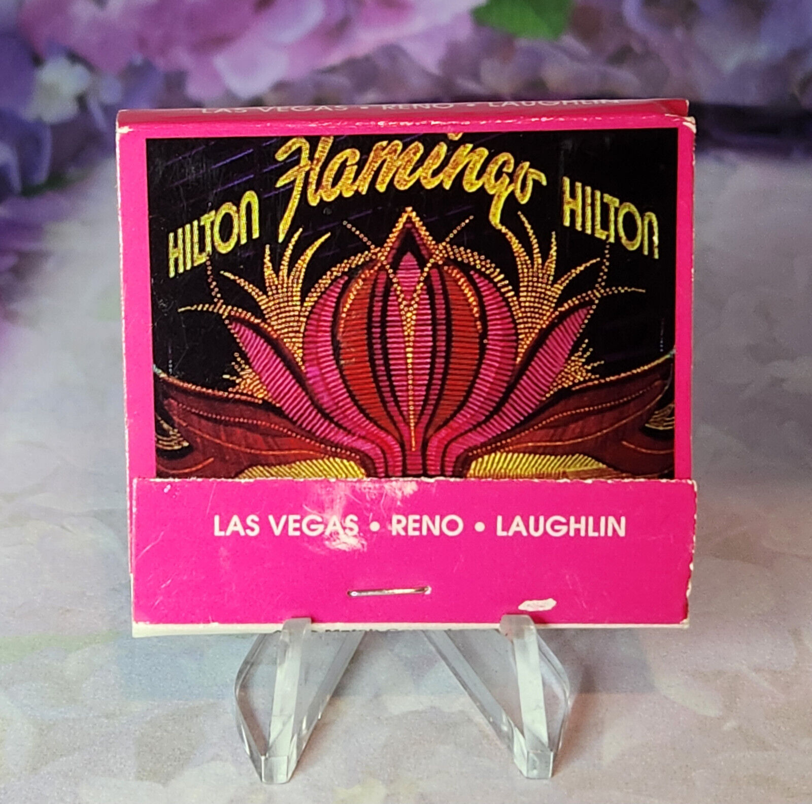 LAS VEGAS\'S HILTON FLAMINGO Match Box -Vintage Matches Memorabilia-refurbished