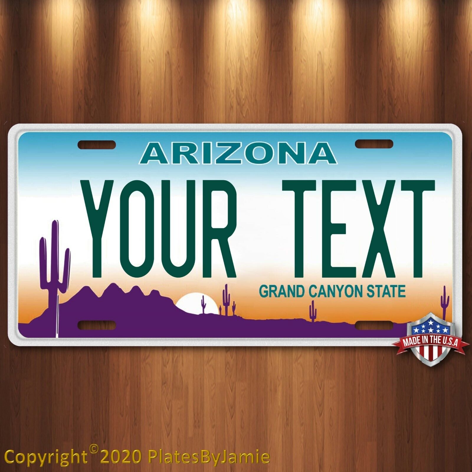 Custom Arizona  Aluminum Vanity License Plate Tag Personalized New