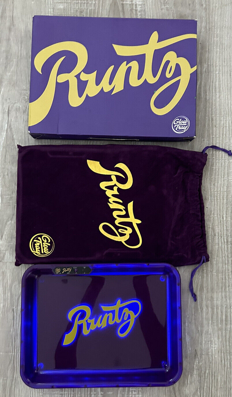 100% AUTHENTIC  Glow Tray x RUNTZ LED Rolling Tray Cookies Limited Edition