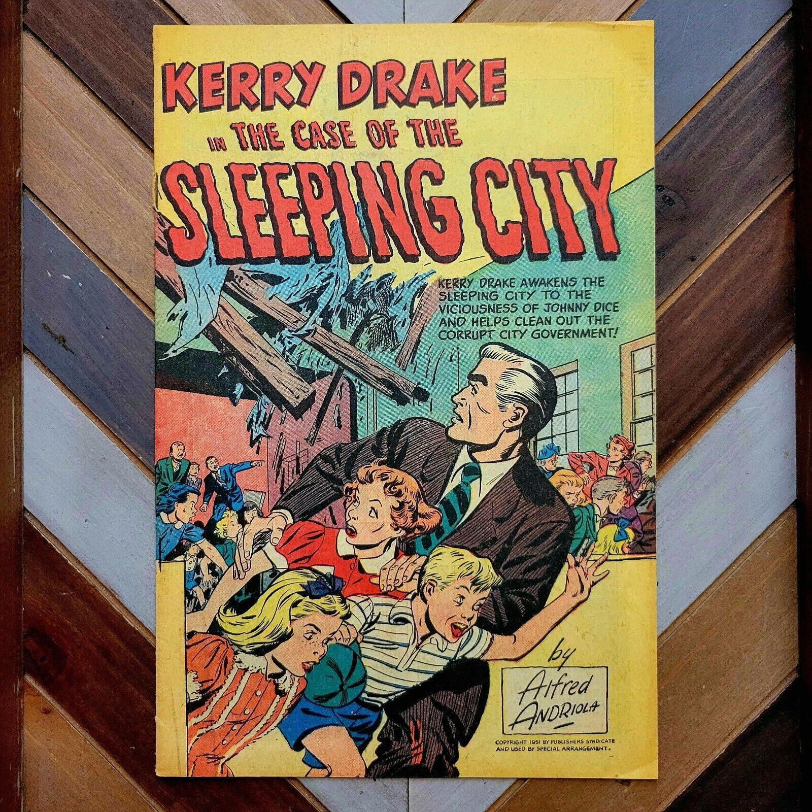 KERRY DRAKE: CASE of the SLEEPING CITY (Harvey 1952) VG/FN | PRE-CODE Golden Age