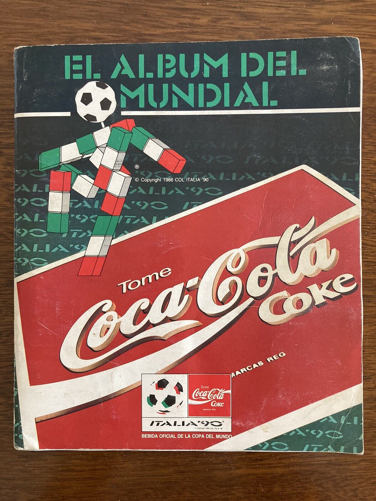 1990 PANINI WORLD CUP COMPLETE / COMPLETE ALBUM - URUGUAY EDITION - COCA COLA
