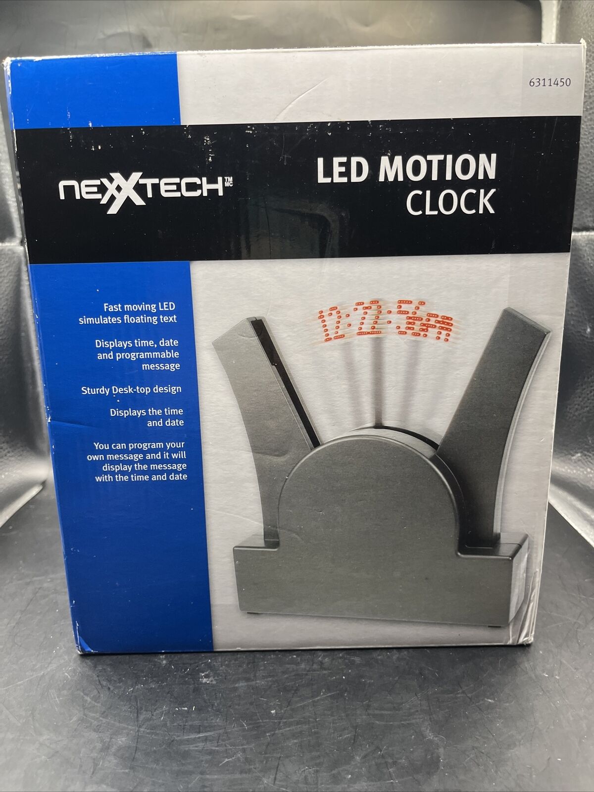 LED Motion Clock - Nexxtech - Programmable Messages - Rare  - Original Packaging