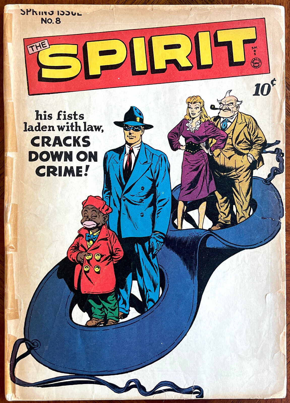 Spirit #8 - 1947 - Quality Comics - Lou Fine Cover - Missing Back Cover
