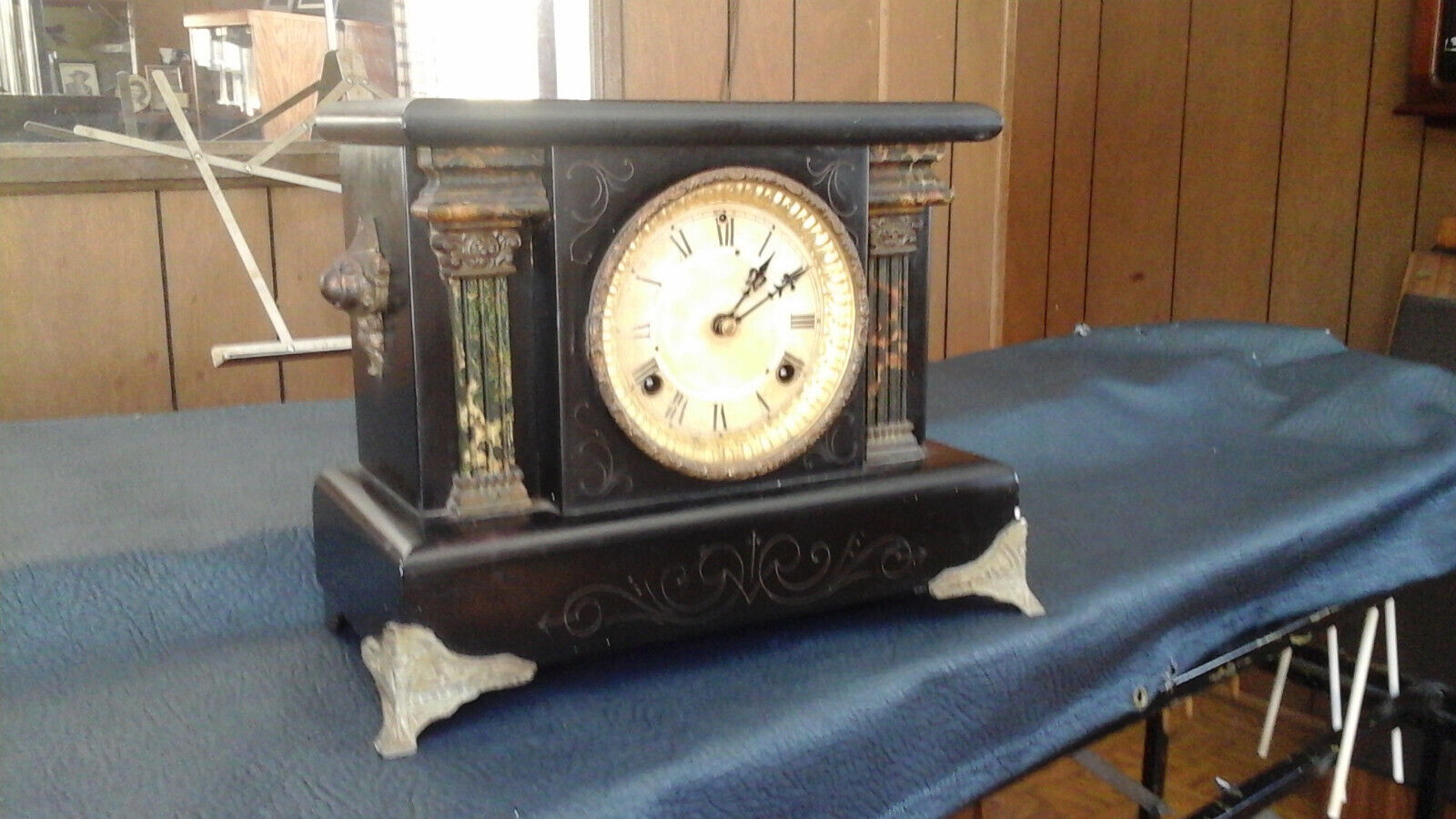 antique Waterbury mantle clock for sale