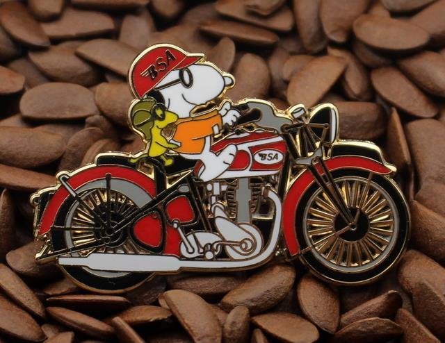 Snoop Pins Woodstock BSA Motorcycle pin R