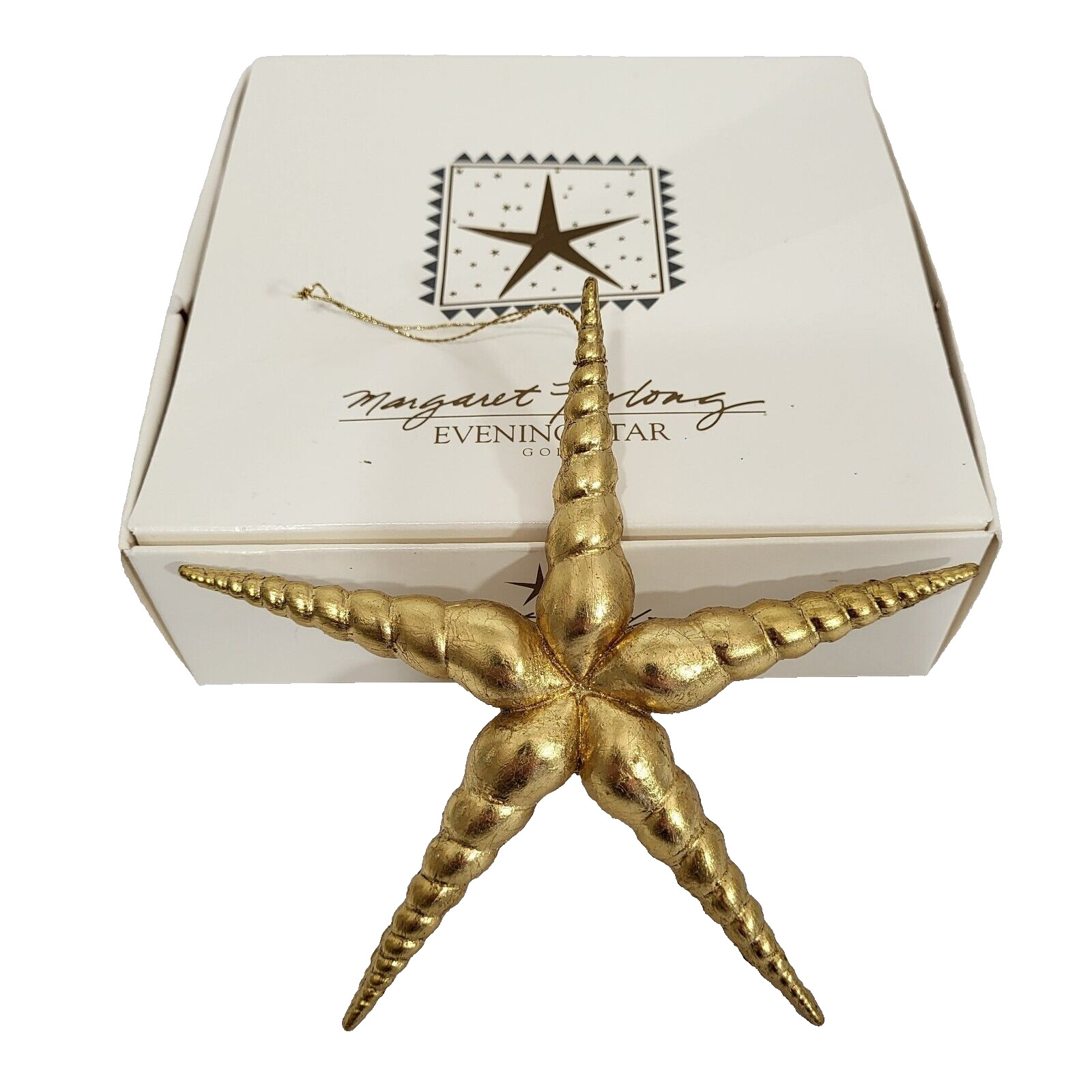 Margaret Furlong Gold Evening Star Ornament with Box
