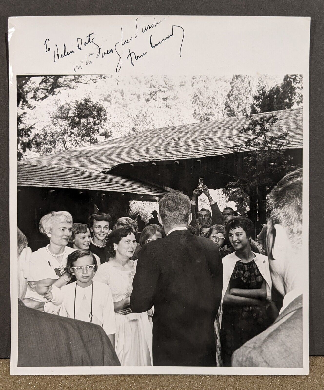 JFK John F Kennedy in Yosemite 1962 autographed photograph & Correspondence