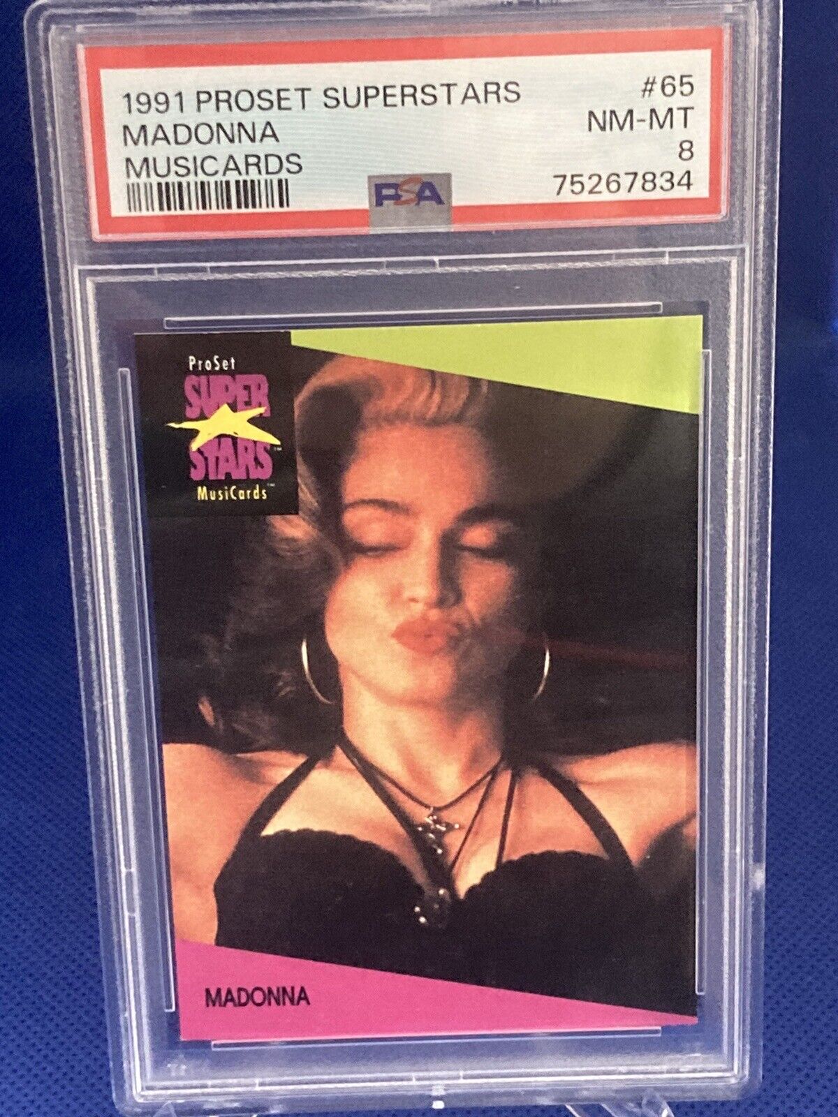 1991 Madonna Proset Superstars Musicards #65 PSA 8 Amazing Card 🔥🔥
