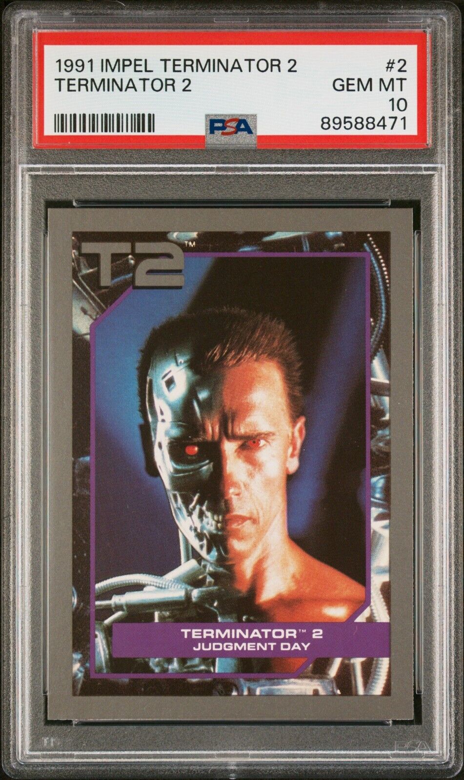 PSA 10 GEM MINT Arnold Schwarzenegger RC Terminator 2 #2 1991 Impel POP 1 Grail