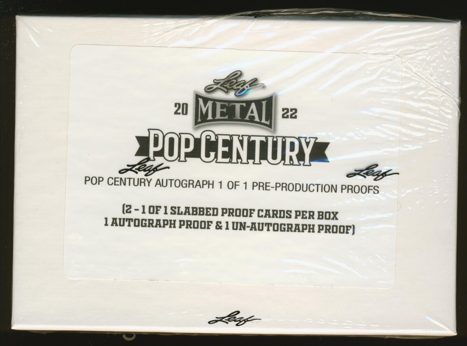 2022 Leaf Pop Century Metal PRE-PRODUCTION PROOF Sealed HOBBY (2 1/1's per box)