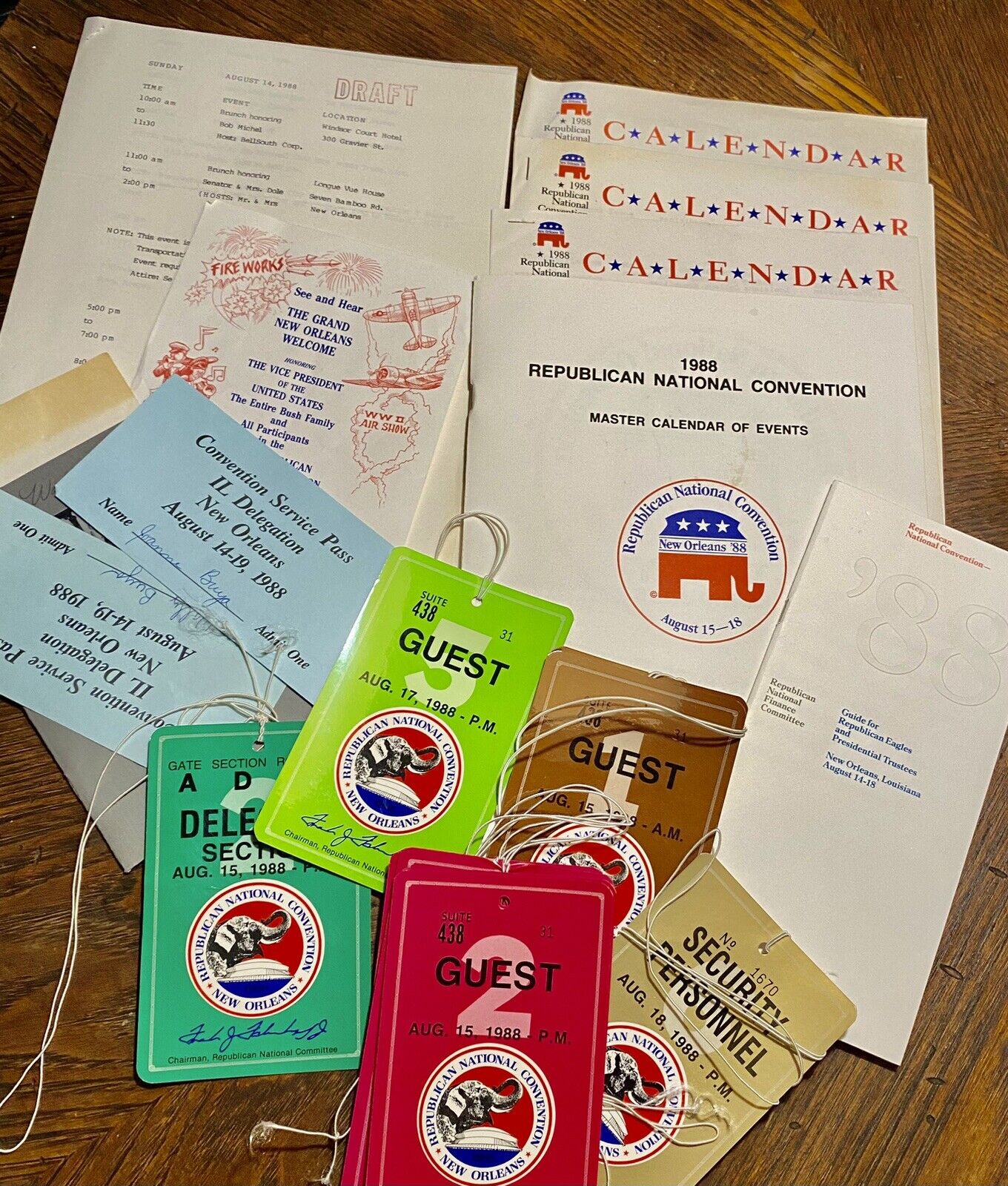 1988 Republican National Convention Committee New Orleans LOT Rare Collectibles