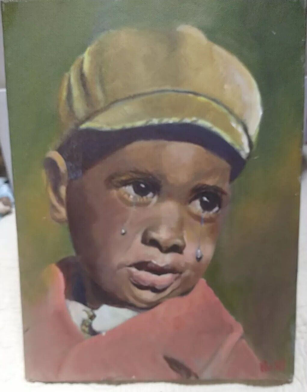 Painting Of African American Little Boy \