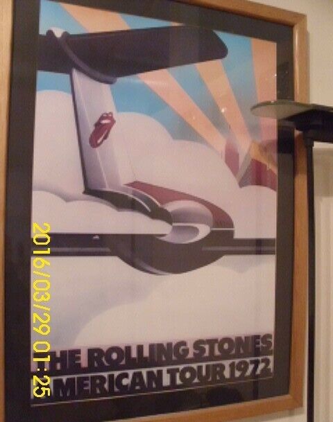 posters print original 1972 rolling stones  American tour .. john pasche..  