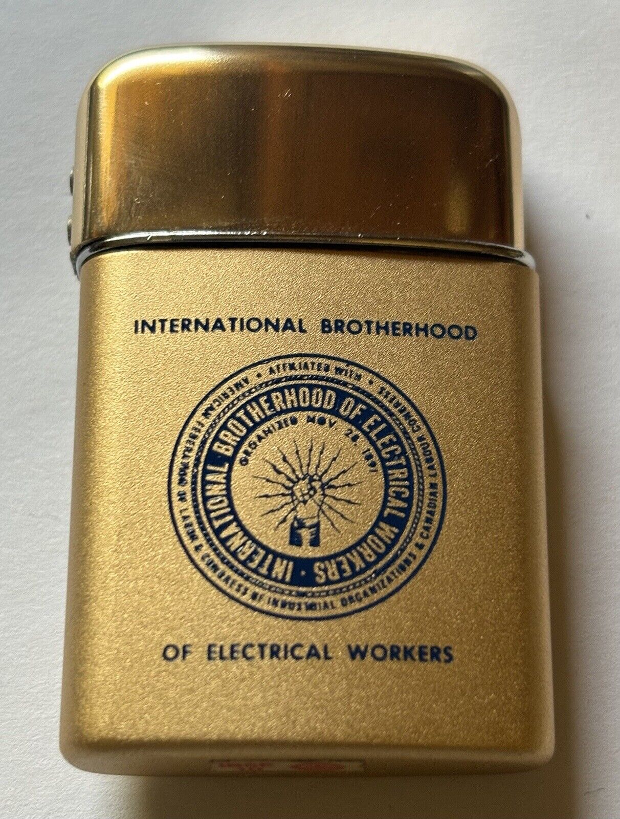 Vintage IBEW International Brotherhood of Electrical Workers Ronson Lighter 1470