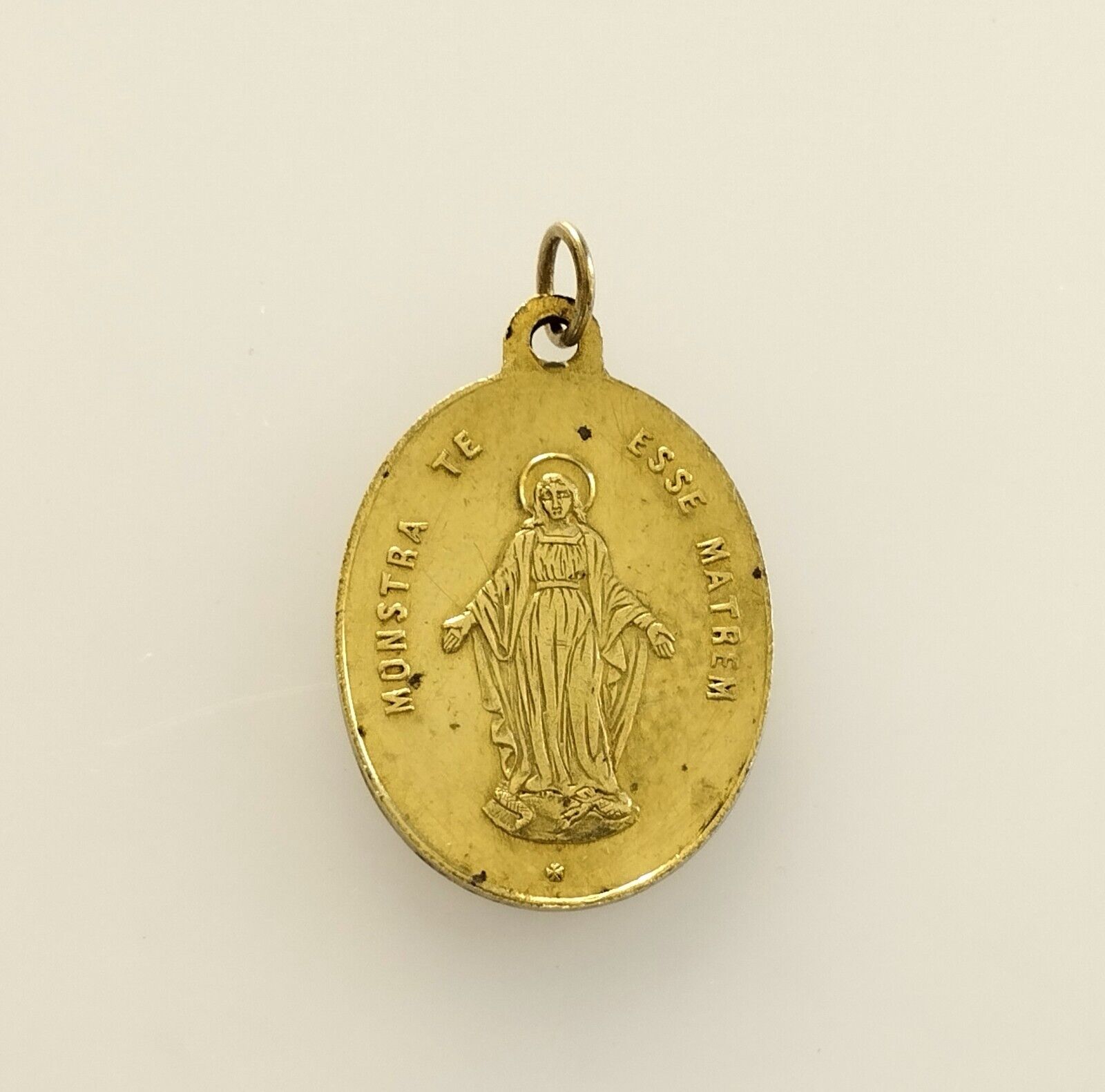 Mama-Estelle Antique Medal Delicate Virgin Children de Marie Metal