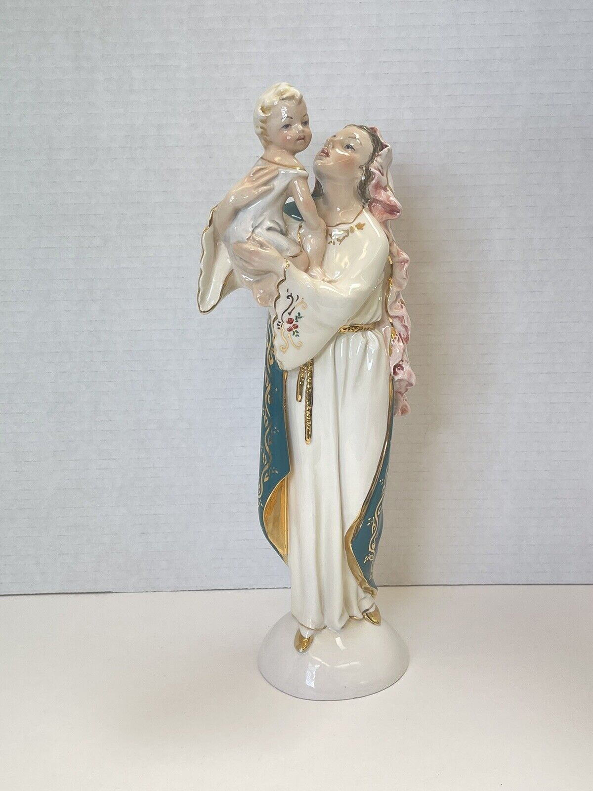 Fontanini Madonna & Child Jesus Mother High Gloss 13 3/8” Statue #574 HTF Rare