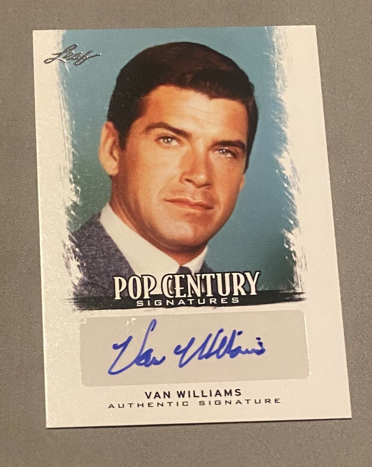 2012 Leaf Pop Century VAN WILLIAMS Autographed Card- GREEN HORNET