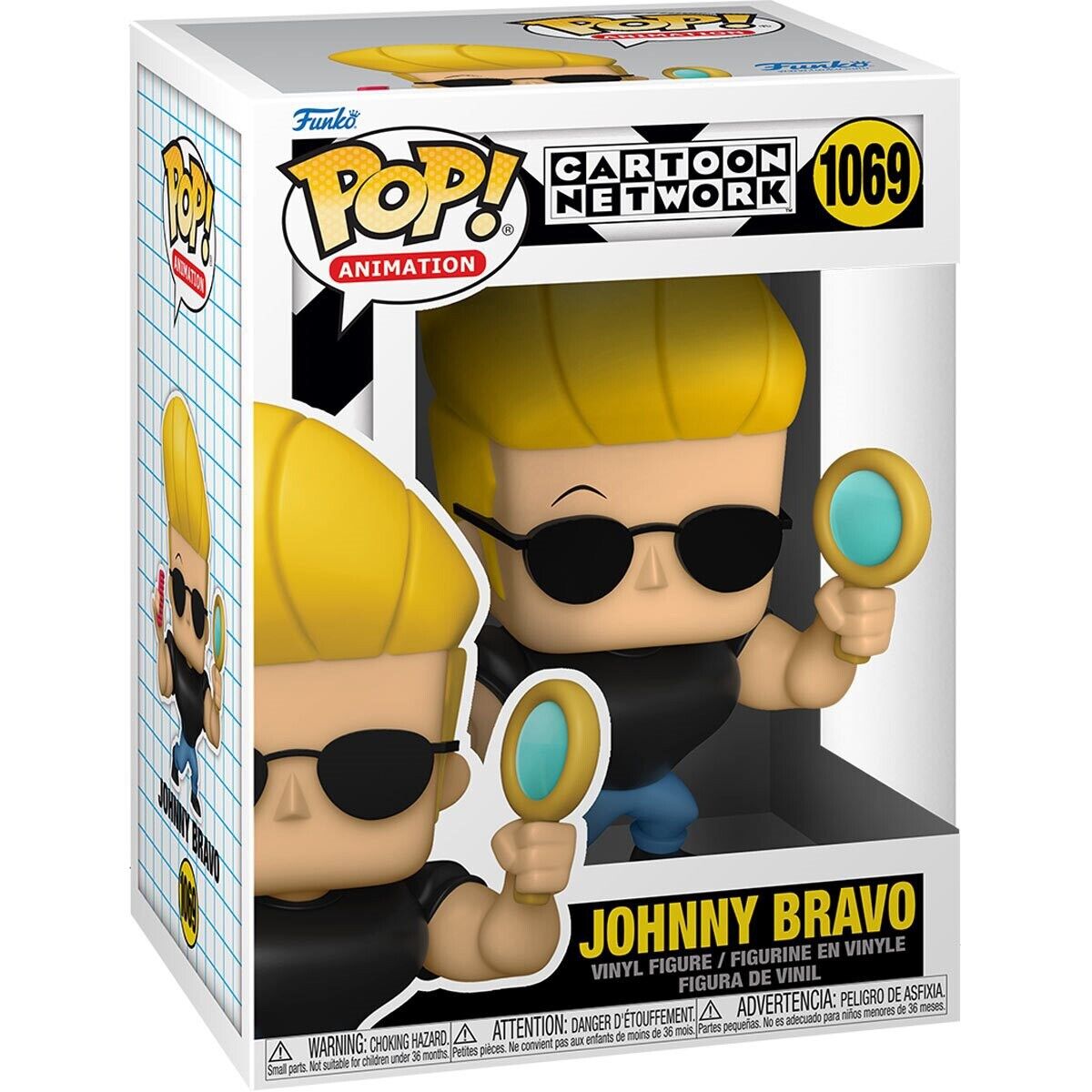Funko Pop • Johnny Bravo w/Sunglasses, Mirror and Comb • w/pro • Ships free