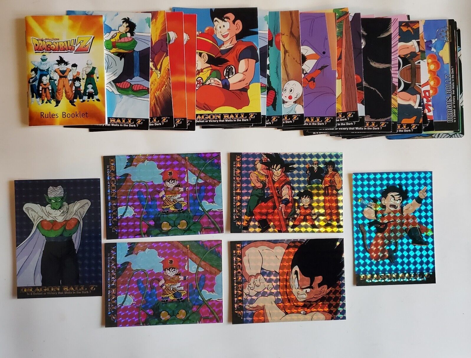 1996 1998 1999 Dragon Ball Z Gold Foil And Blue Holo Chase Lot Cards