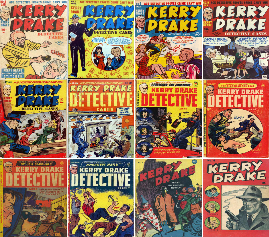 1948 - 1952 Kerry Drake Detective Cases Comic Book Package - 12 eBooks on CD