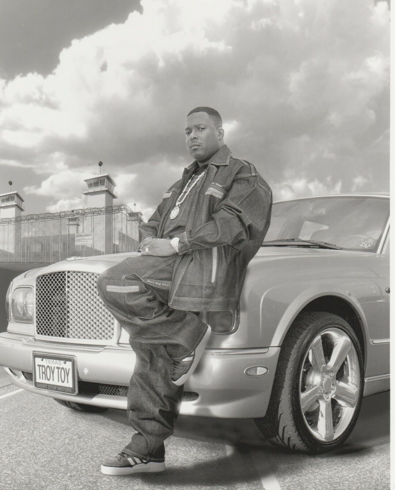 Lil' Troy American Rapper Artist 8x10 Press Promo Black White Photo 