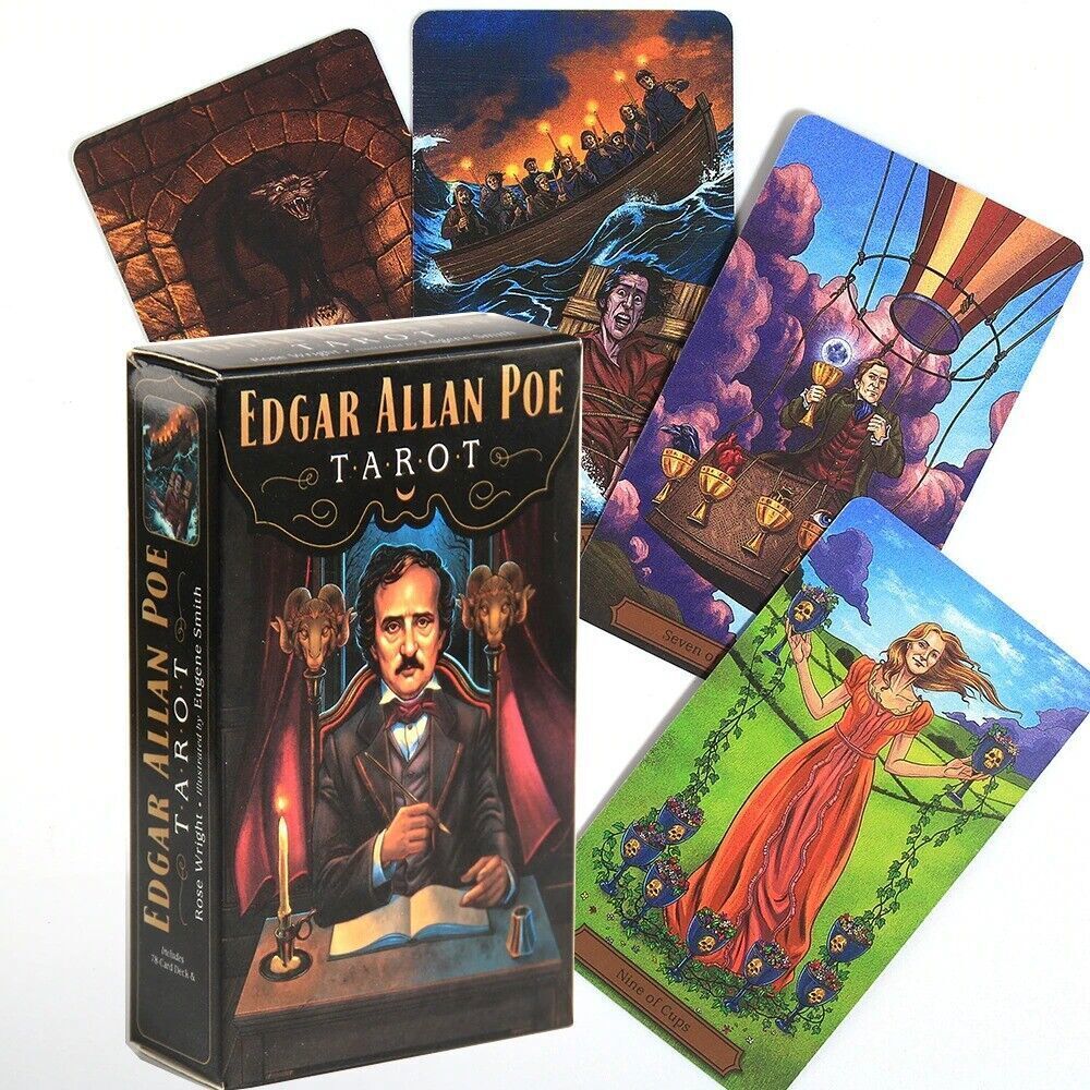 Edgar Allan Poe Tarot By Rose Wright A 78-Card Deck Card Game Board Game NEW