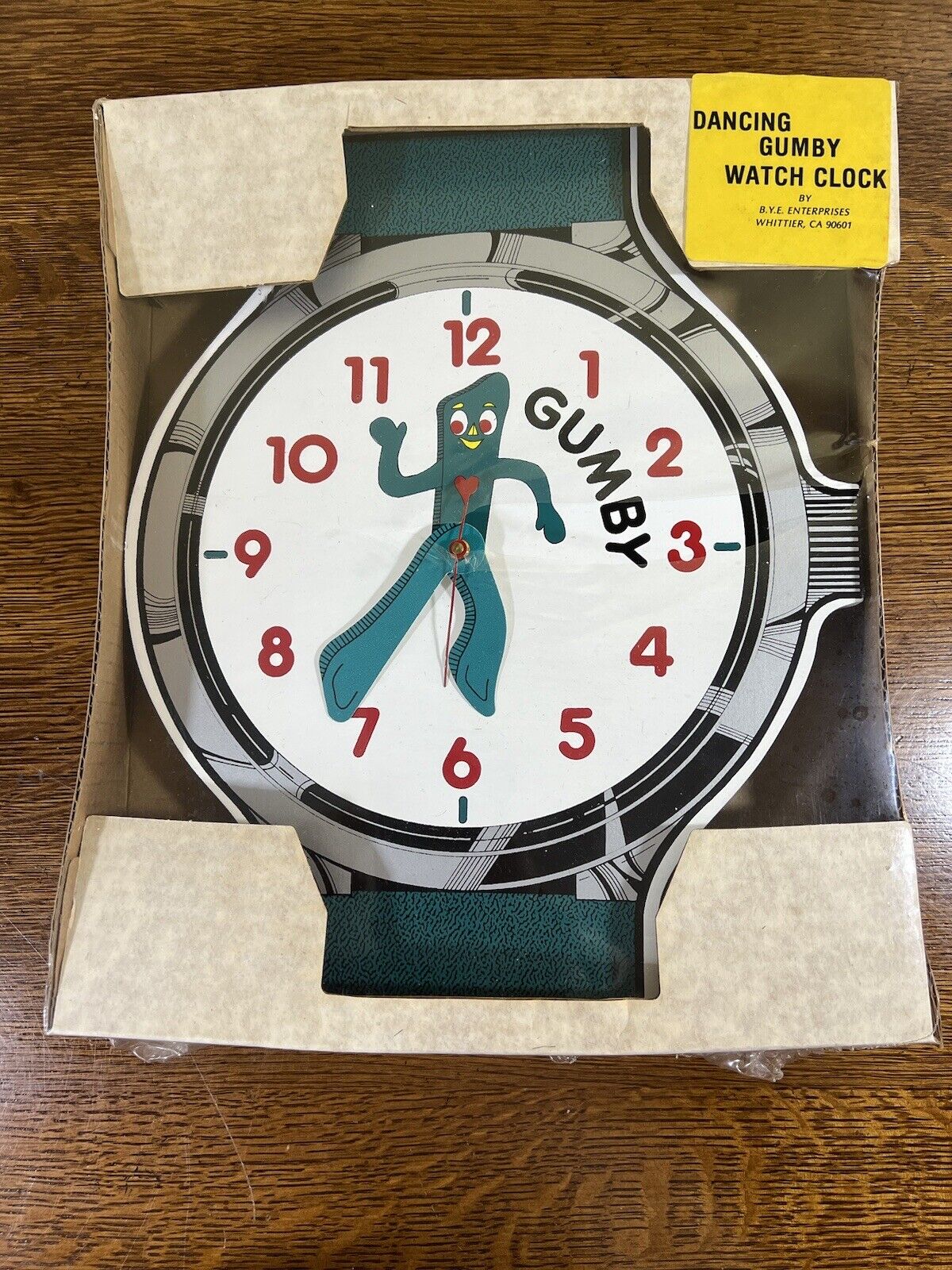 Rare NOS Vintage Dancing Gumby Watch Clock 1980’s BYE Enterprises