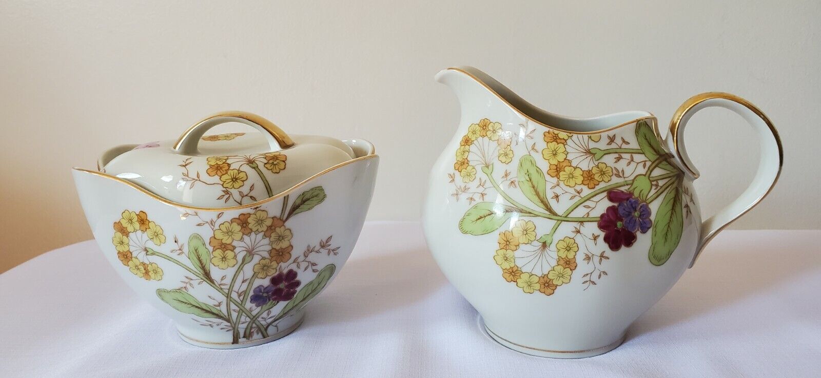 Meito Norleans Fairfield China Creamer and Sugar Bowl 