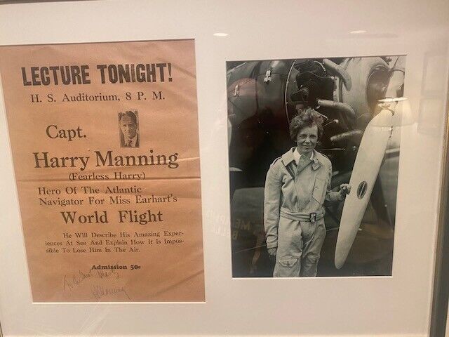 Captain Harry Manning autograph -Navigator on Amelia Earhart's World Flight