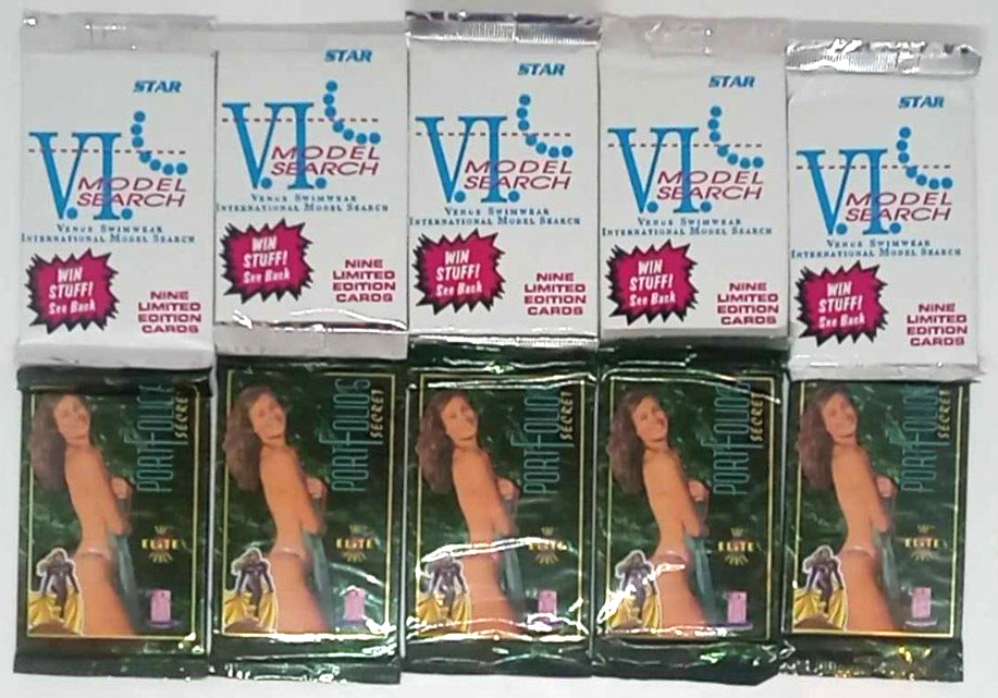 1990s-10 sealed packs (5)Star Venus Swimwear Model & (5)PortFolio's Secret packs