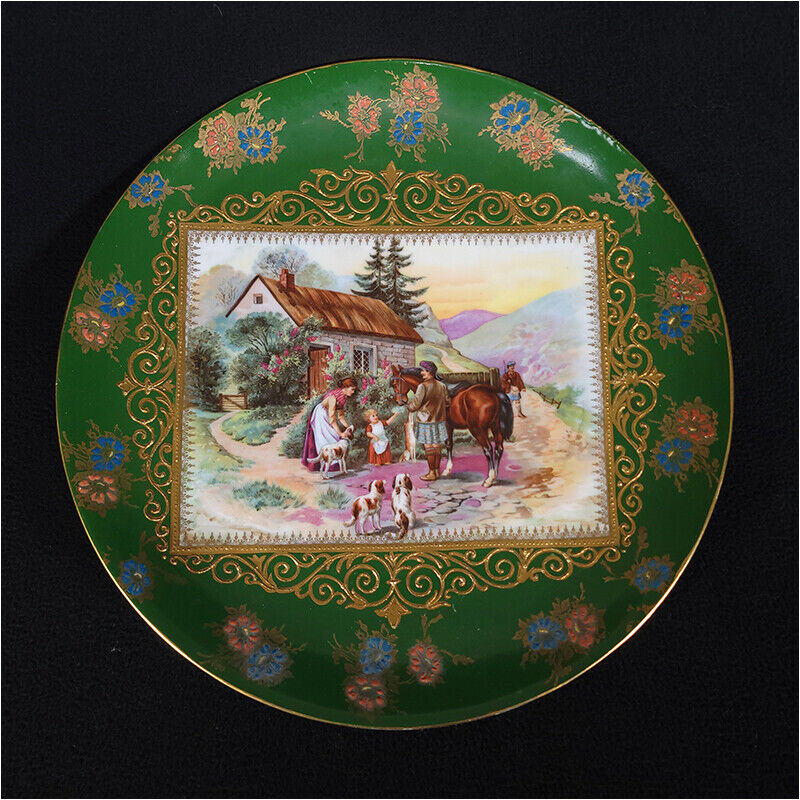 Austrian Moritz Zdekauer Plate 674 - Antique Collectible Porcelain Dish