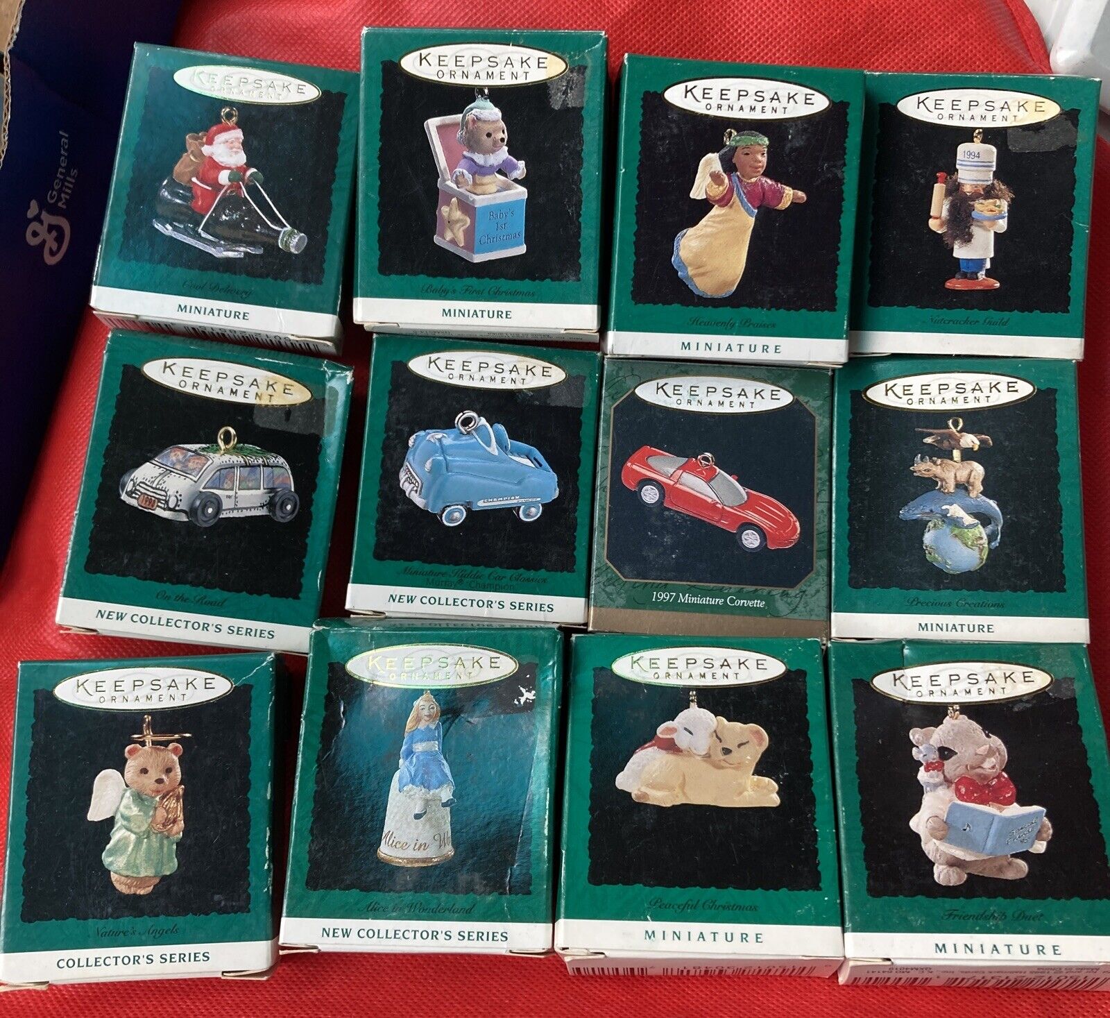 (12) 1995-97 Hallmark Keepsake Ornaments Miniatures Classics Lot (New In Box Cnd