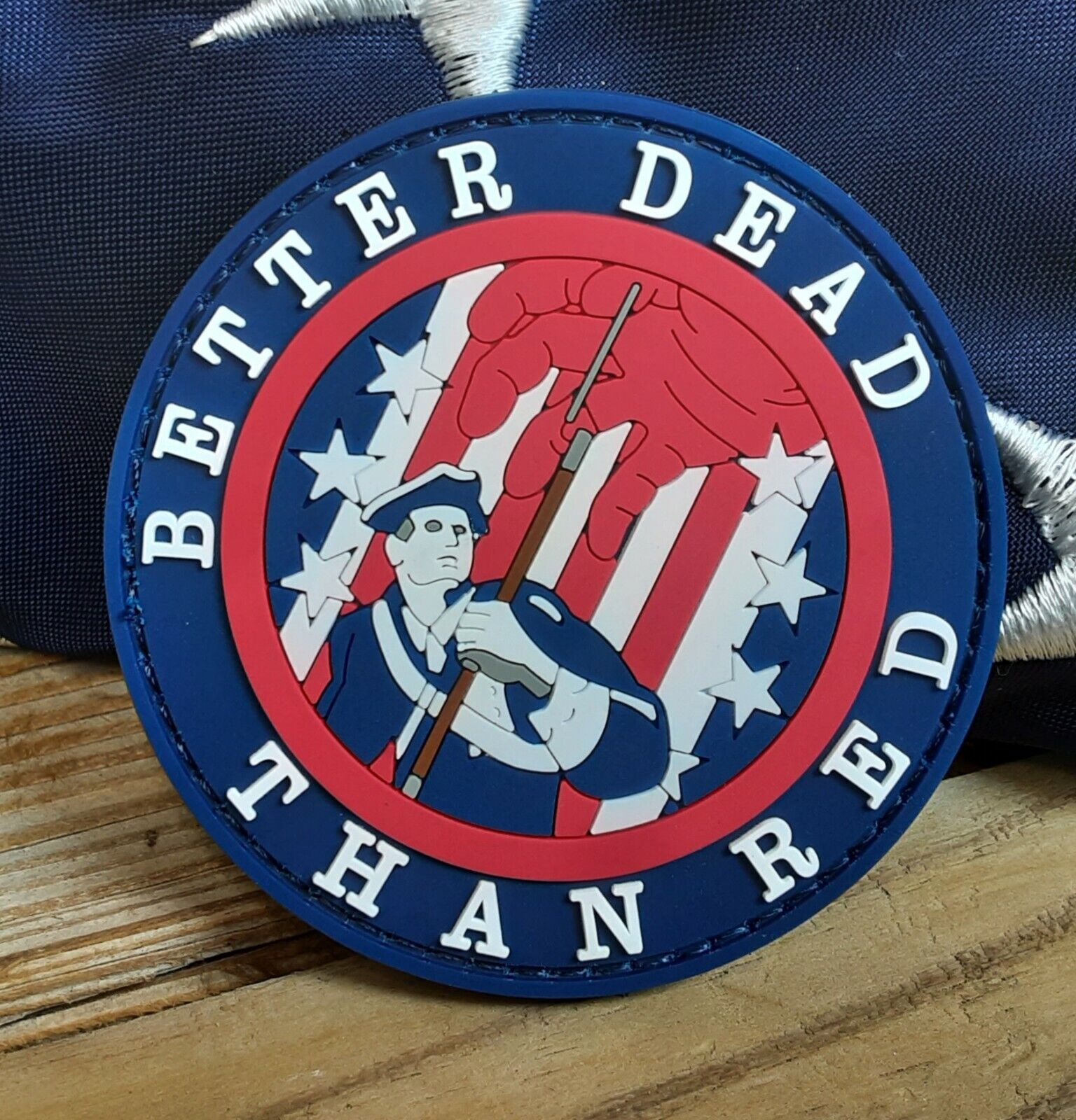 Better Dead than Red 1950s hooked back tactical morale patch