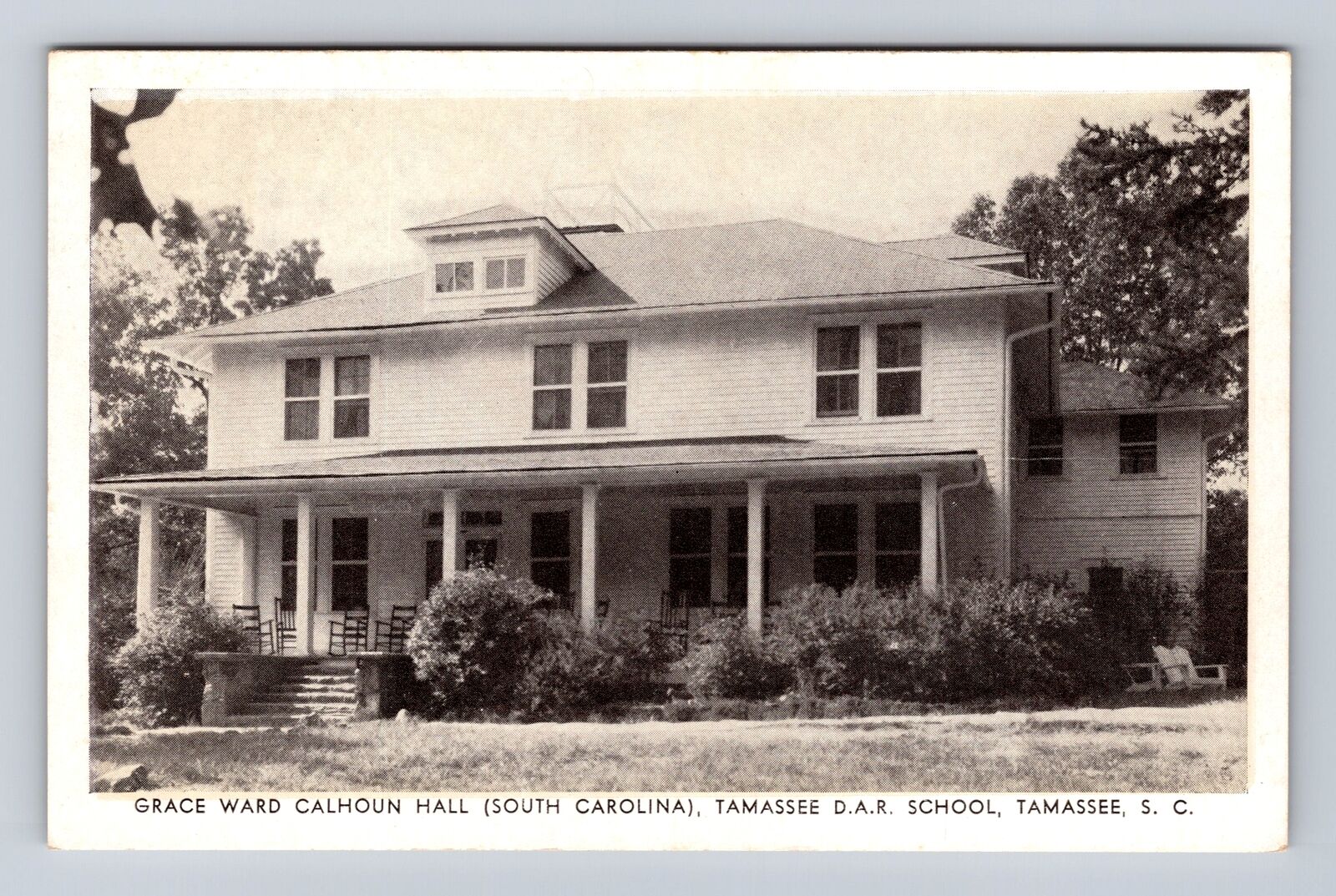 Tamassee SC-South Carolina, Grace Ward Calhoun Hall, DAR School Vintage Postcard