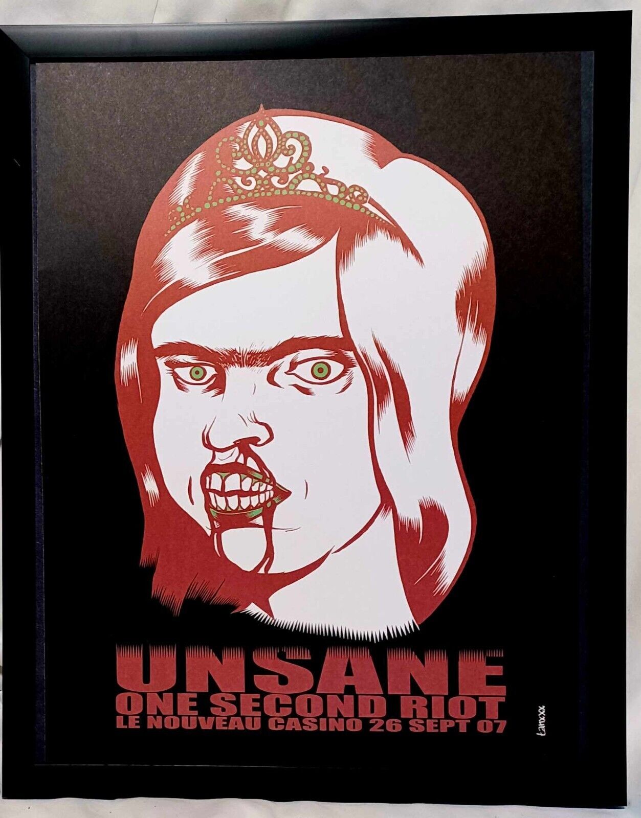 UNSANE 2007 Paris 11x14 FRAMED Vintage Concert Tour Poster Art Print