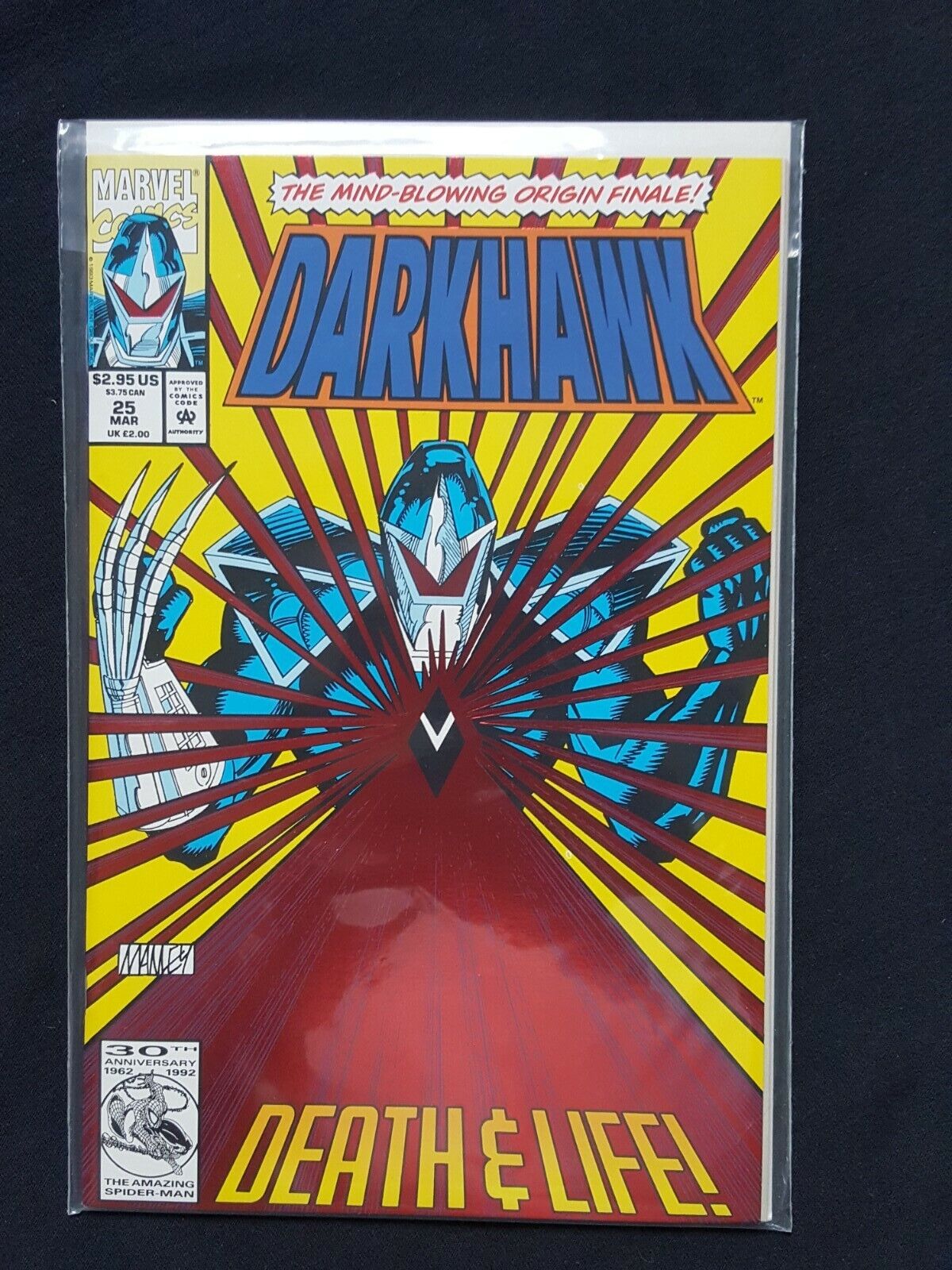 DARKHAWK #25 (1993) ORIGIN   Marvel Comics   NM+/MINT-  UNREAD  ORIGINAL OWNER