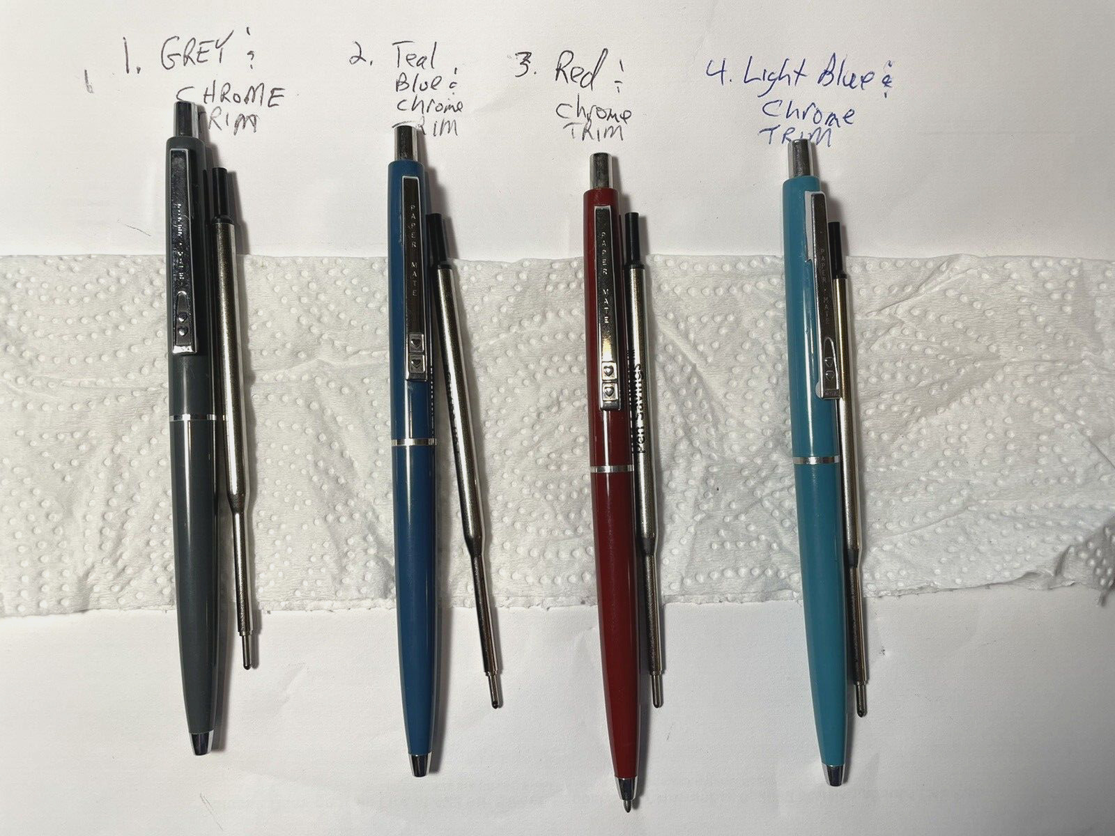 4 Vintage Paper Mate 2 Hearts Ballpoint Pens USA Mexico - Priced Separately