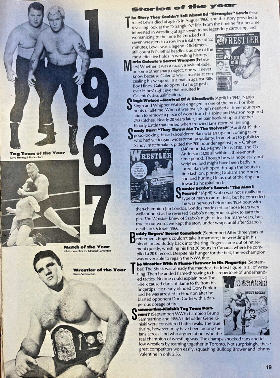 1991 Pro Wrestling Highlights From 1967 to 1990 illustrated