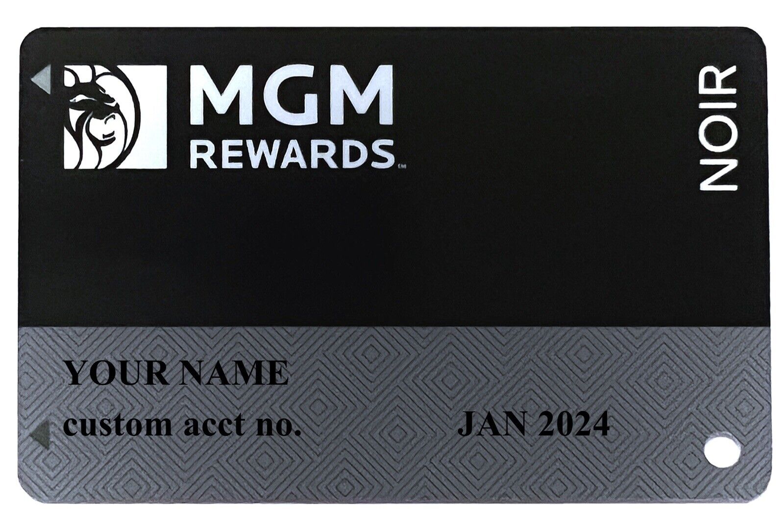 Rare MLIFE NOIR Players Card Player's Rewards Casino MGM Rewards. TIER MATCH