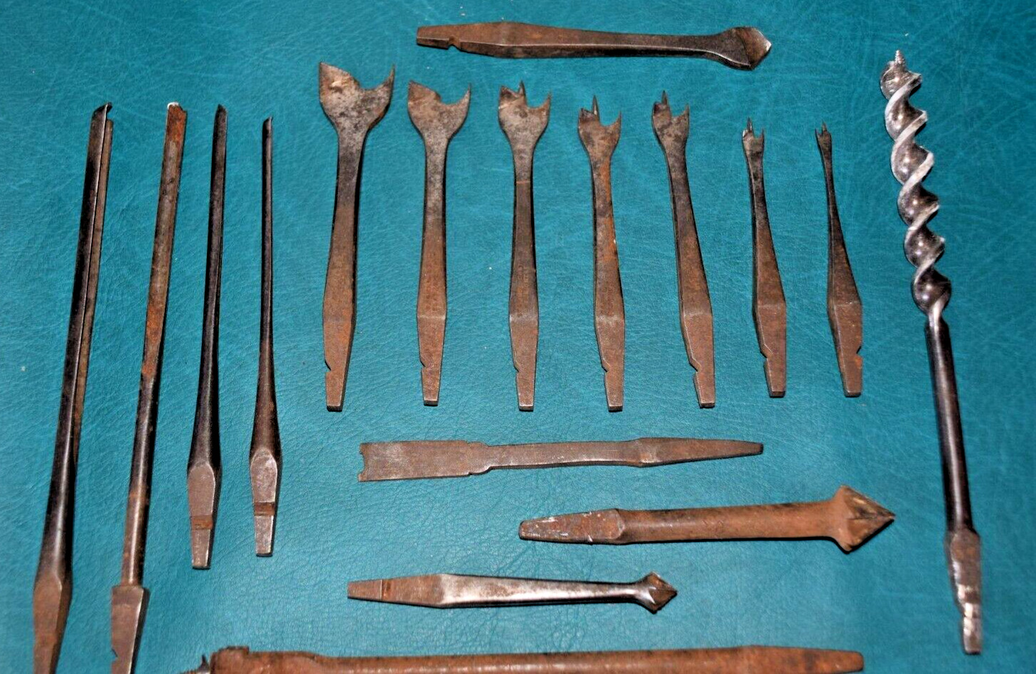 Lot of antique Brown and Flather cast steel, Fulton, Merit 17 assorted bits