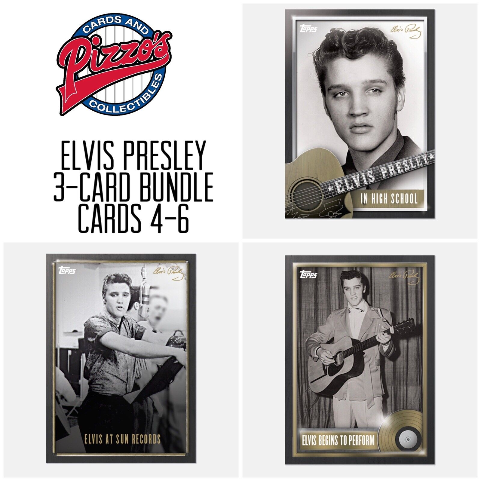 2022 Topps Elvis Presley The King of Rock & Roll 3-Card Bundle 4 5 6 Presale