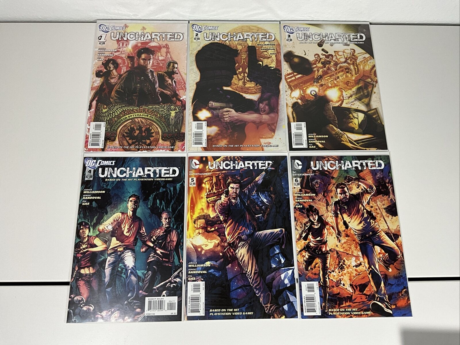 Uncharted Comic Complete Set - Issue 1-6, DC Comics Book Lot