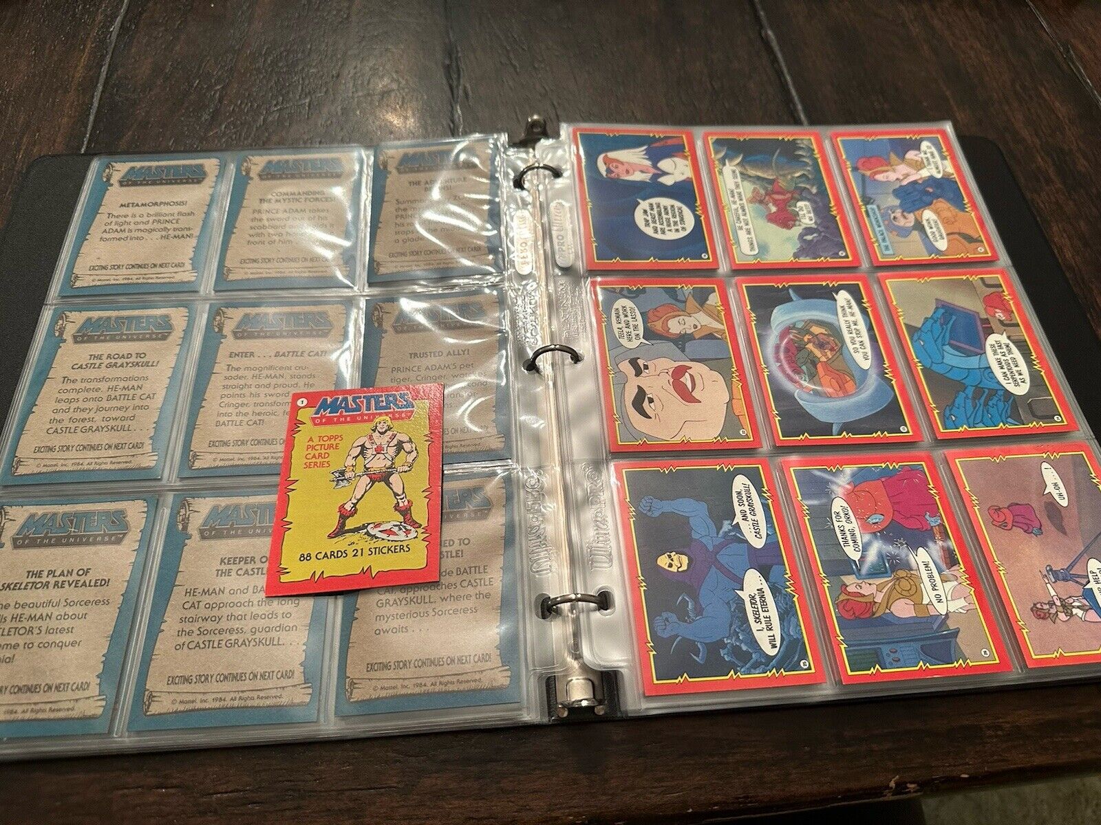 1984 Topps Masters Of The Universe He-Man Complete Set