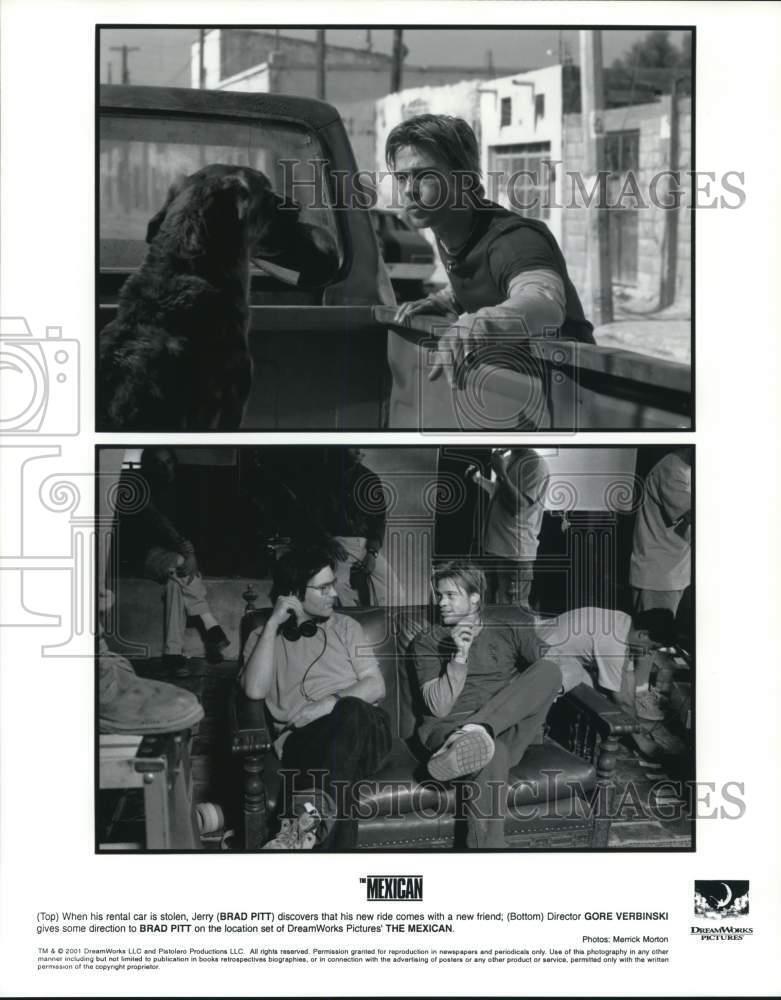 2001 Press Photo Actor Brad Pitt & Director Gore Verbinski for \