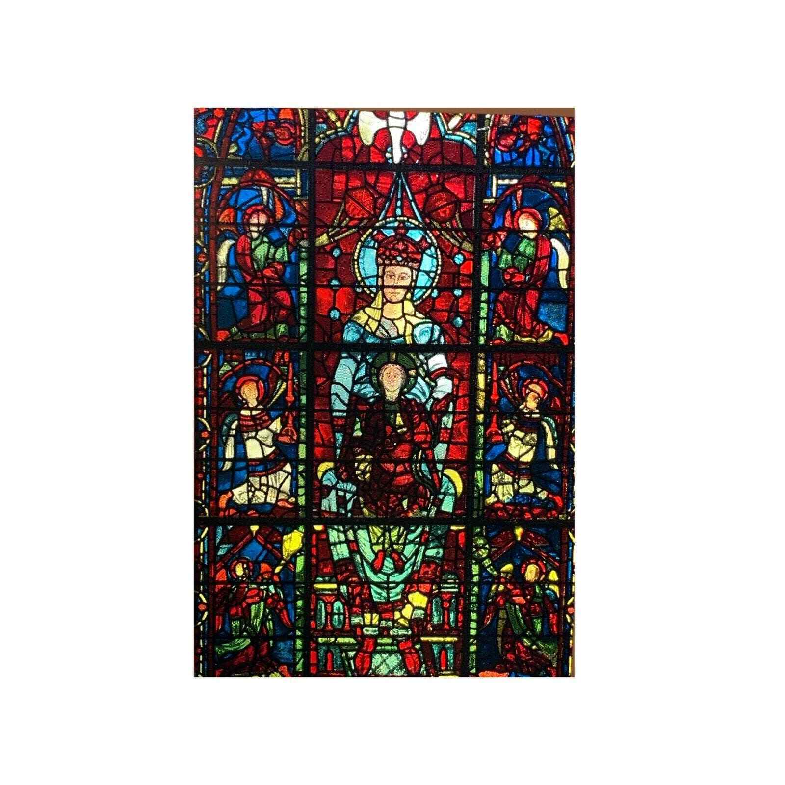Father Theodore Hesburgh University of Notre Dame Faux Stained Glass Greetings